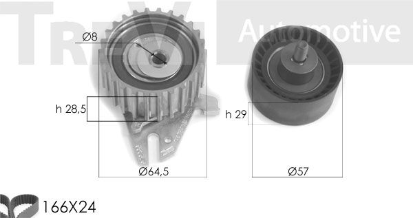 TREVI AUTOMOTIVE paskirstymo diržo komplektas KD1250